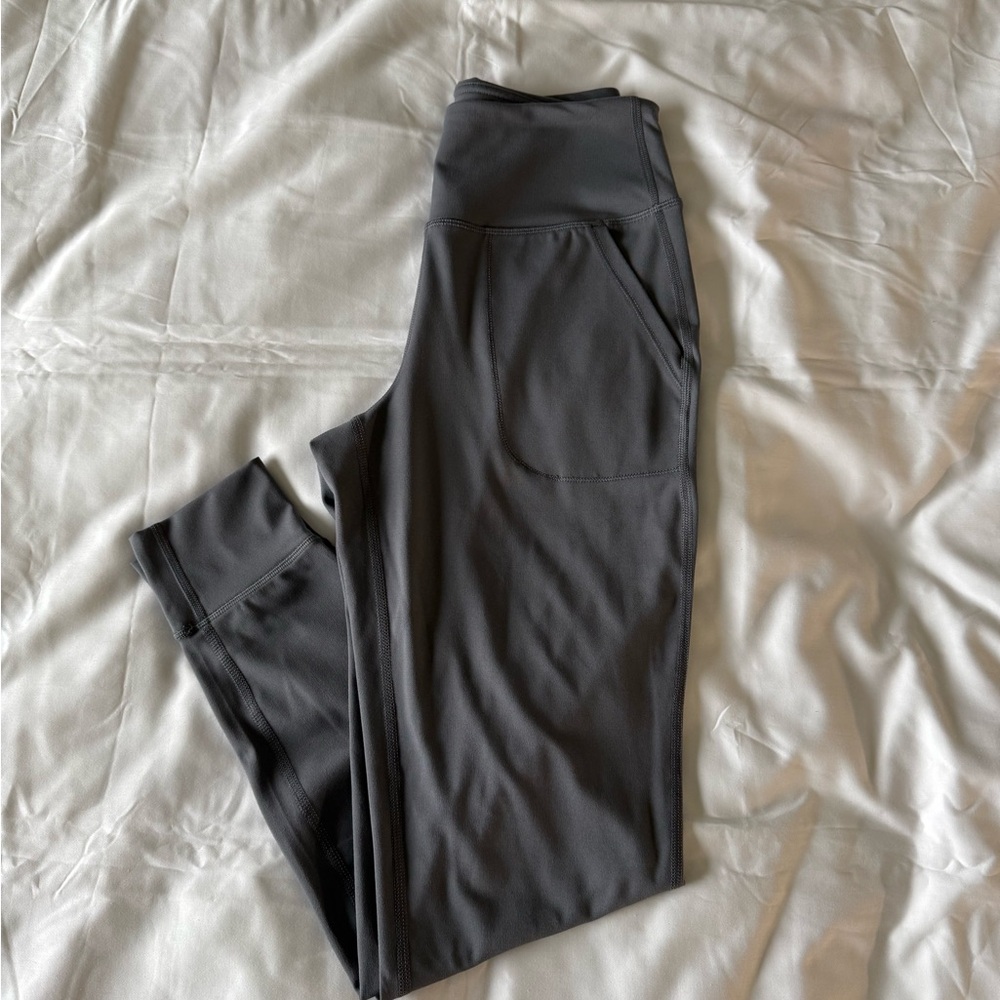 Grey High Rise Yoga Waist Joggers